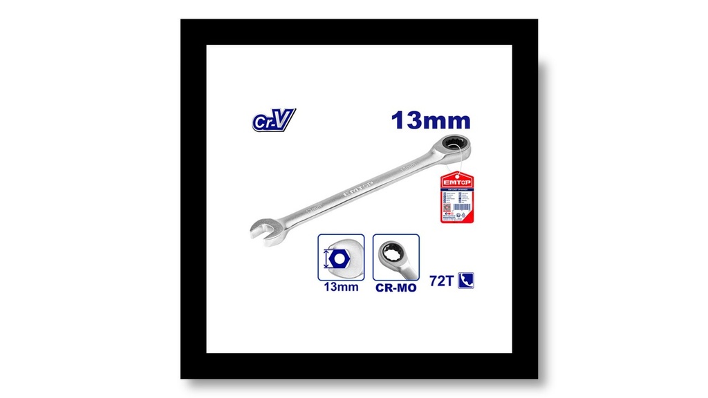 LLAVE COMBINADA CON RATCHET 13mm ECSPAR131