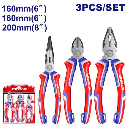 SET 3PCS DE PINZA Y ALICATES EPLS0311