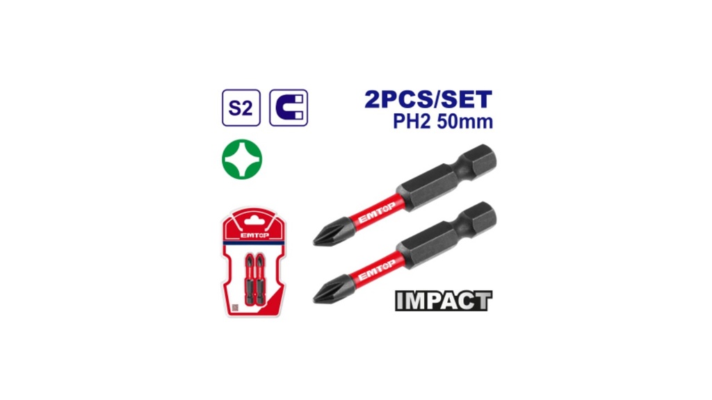 PUNTA DE IMPACTO PH2 50mm (x2 unidades) ESBTM5PH250
